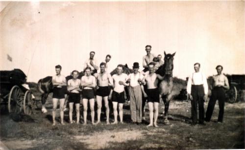 Statare på utflykt till stranden före 1940